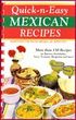 Quick and Easy Mexican Recipes Cookbook